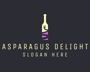 Food Wine Bar Bottle  logo design