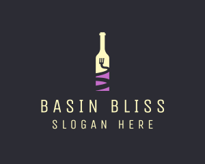 Food Wine Bar Bottle  logo design