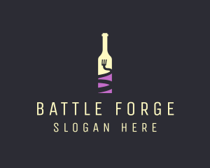 Food Wine Bar Bottle  logo design