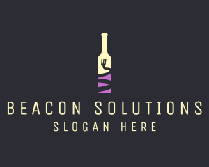 Food Wine Bar Bottle  logo design