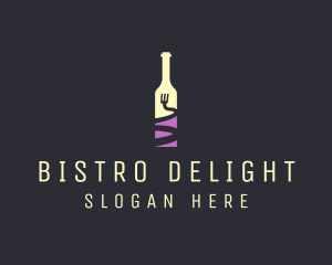 Food Wine Bar Bottle  logo design