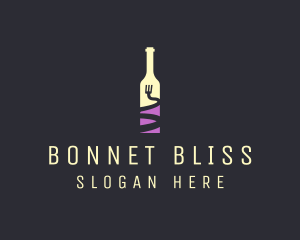 Food Wine Bar Bottle  logo design