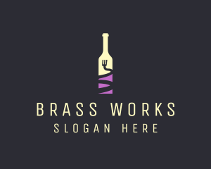 Food Wine Bar Bottle  logo design