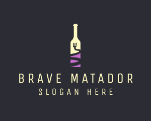 Food Wine Bar Bottle  logo design