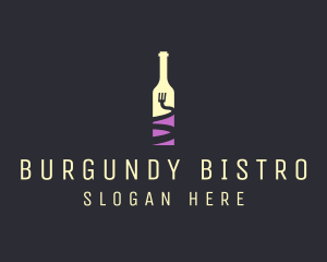 Food Wine Bar Bottle  logo design