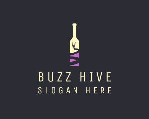 Food Wine Bar Bottle  logo design