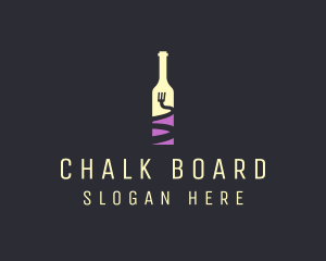 Food Wine Bar Bottle  logo design