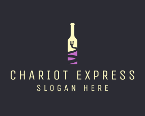 Food Wine Bar Bottle  logo design