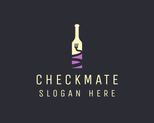 Food Wine Bar Bottle  logo design