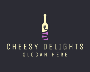 Food Wine Bar Bottle  logo design