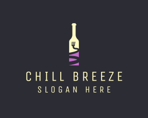 Food Wine Bar Bottle  logo design