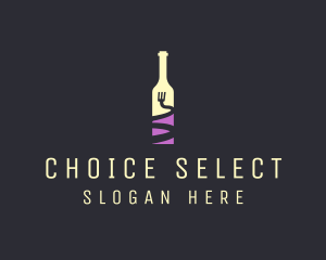 Food Wine Bar Bottle  logo design