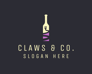 Food Wine Bar Bottle  logo design