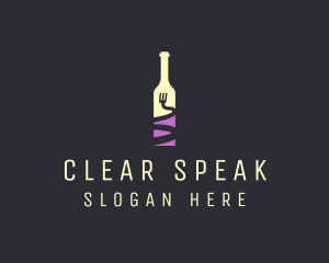 Food Wine Bar Bottle  logo design