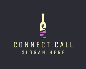 Food Wine Bar Bottle  logo design