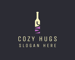 Food Wine Bar Bottle  logo design