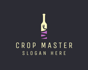 Food Wine Bar Bottle  logo design