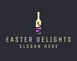 Food Wine Bar Bottle  logo design