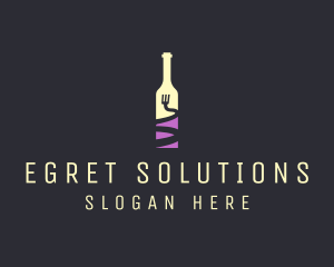 Food Wine Bar Bottle  logo design