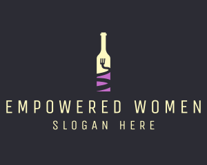 Food Wine Bar Bottle  logo design