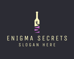 Food Wine Bar Bottle  logo design