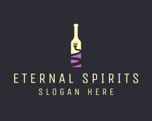 Food Wine Bar Bottle  logo design