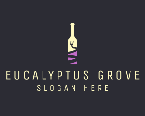 Food Wine Bar Bottle  logo design