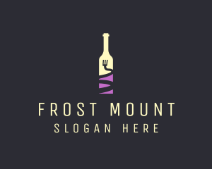 Food Wine Bar Bottle  logo design