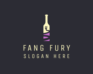 Food Wine Bar Bottle  logo design