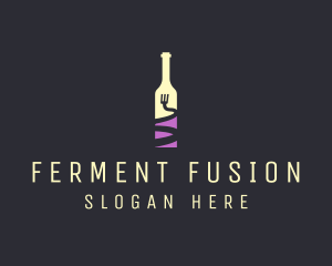 Food Wine Bar Bottle  logo design