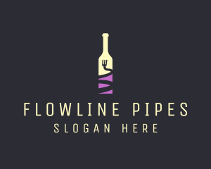 Food Wine Bar Bottle  logo design