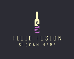 Food Wine Bar Bottle  logo design