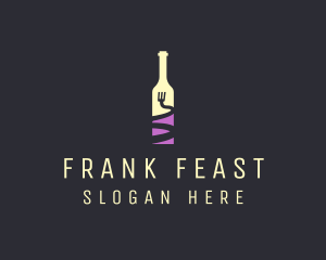 Food Wine Bar Bottle  logo design