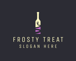 Food Wine Bar Bottle  logo design