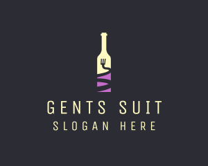 Food Wine Bar Bottle  logo design