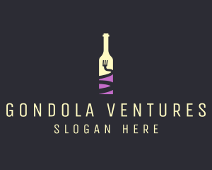 Food Wine Bar Bottle  logo design