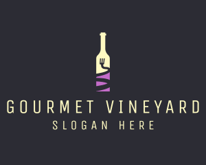 Food Wine Bar Bottle  logo design