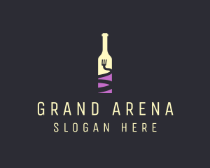 Food Wine Bar Bottle  logo design