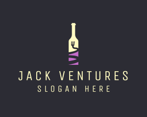 Food Wine Bar Bottle  logo design