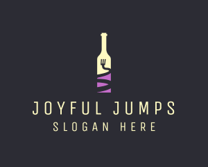 Food Wine Bar Bottle  logo design