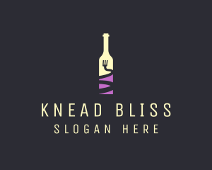 Food Wine Bar Bottle  logo design