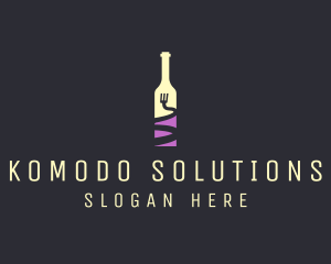 Food Wine Bar Bottle  logo design