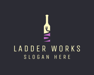 Food Wine Bar Bottle  logo design