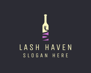 Food Wine Bar Bottle  logo design