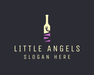 Food Wine Bar Bottle  logo design