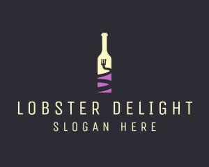 Food Wine Bar Bottle  logo design