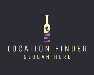 Food Wine Bar Bottle  logo design