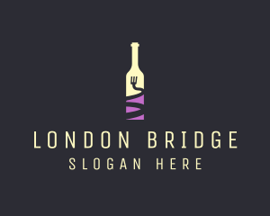 Food Wine Bar Bottle  logo design