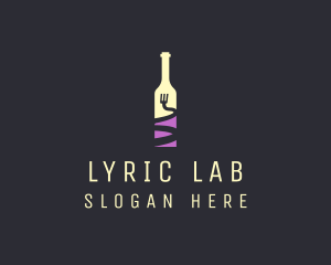 Food Wine Bar Bottle  logo design