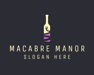 Food Wine Bar Bottle  logo design